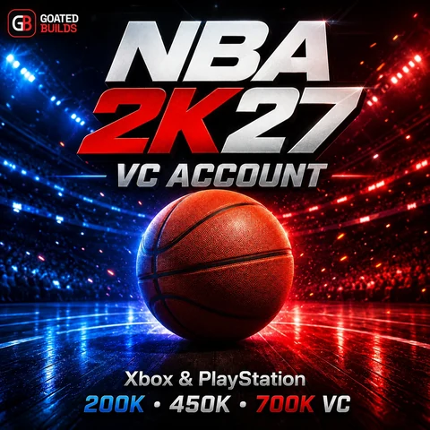 Goated Builds NBA 2K27 VC Account basketball arena artwork