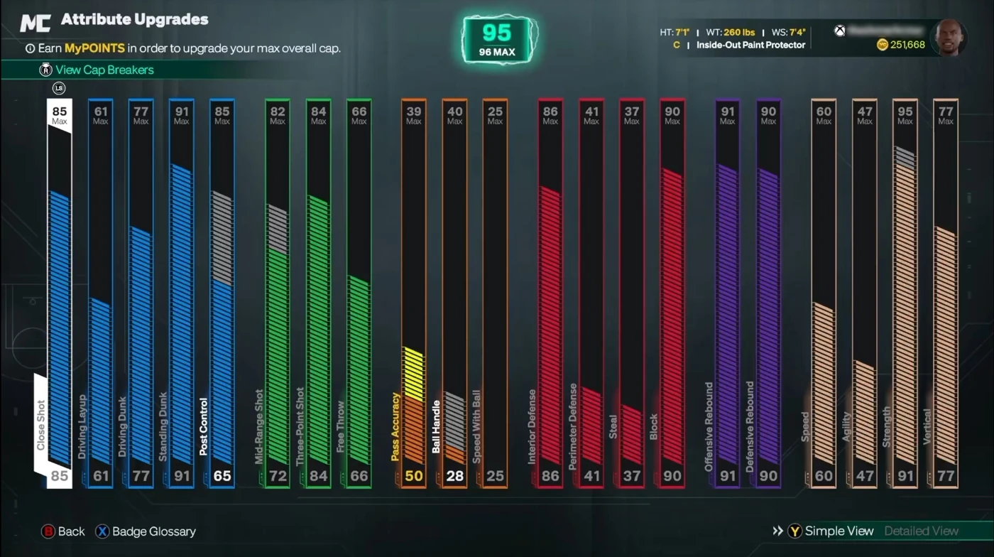 Xbox 95 current and 96 maximum OVR Inside-Out Paint Protector with 251,668 VC