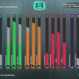 Xbox 91 OVR Bouncy PlayShot with 337,703 VC and 94 three-point shooting